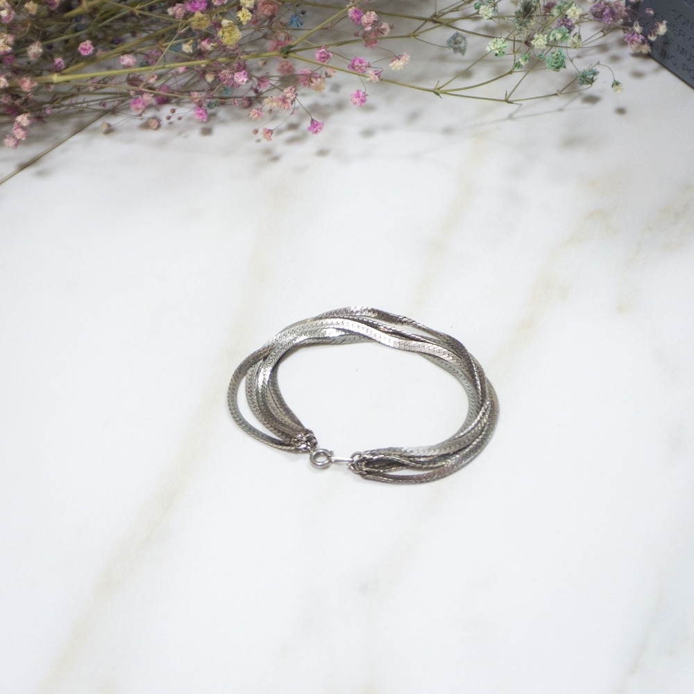 Silver 5 chain bracelet